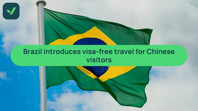Brazil grants visa-free entry to Chinese citizens cover image