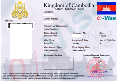 Cambodia visa for the citizens of Sweden