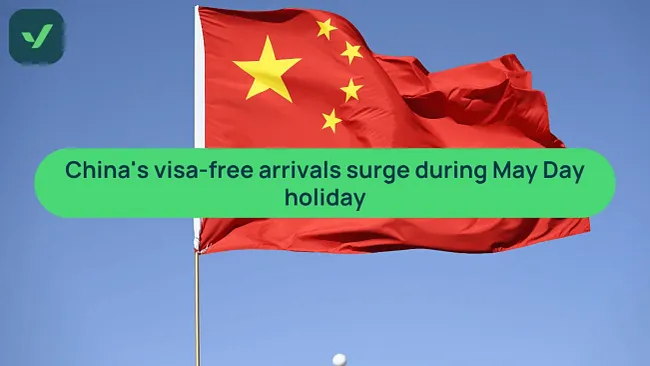 China sees surge in visa-free arrivals during May holiday cover image