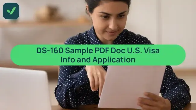 DS-160 sample form: Your guide to the US visa application cover image