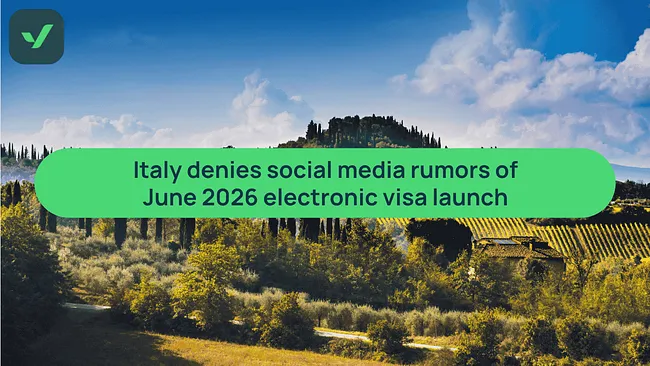 Italy denies fake news of June 2026 e-Visa launch cover image