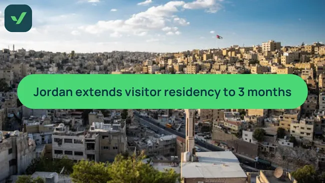 Jordan now grants 3-month residency at border | iVisa cover image