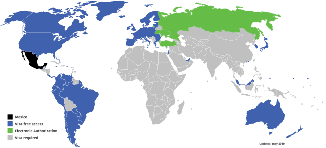 Carte De Touriste Pour Le Mexique Entrée Voie Aérienne