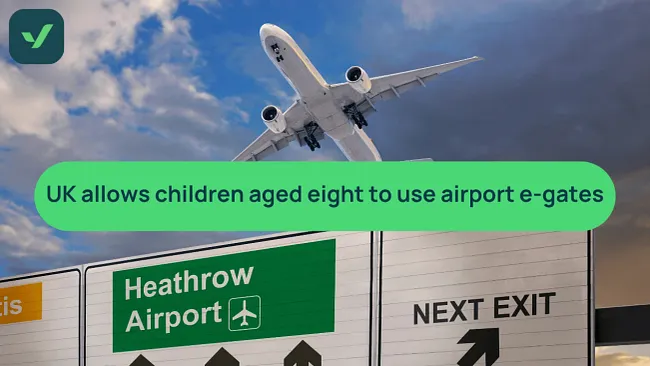 UK lowers e-gate age to eight for returning children cover image
