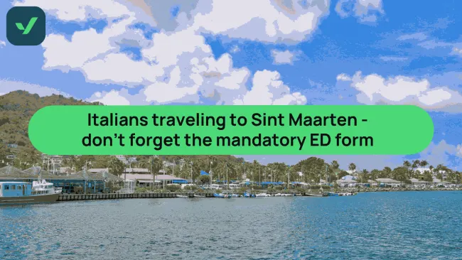 Italians traveling to Sint Maarten: Don't forget the mandatory ED Card cover image