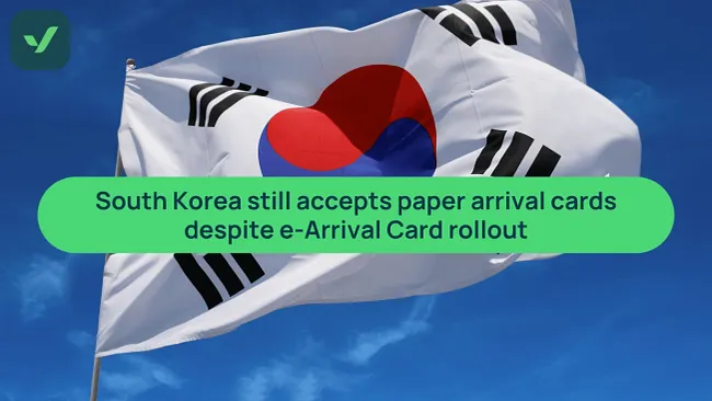South Korea still accepting paper arrival cards | iVisa cover image