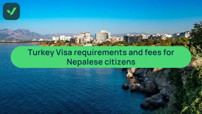 Turkey visa requirements and fees for Nepalese citizens cover image