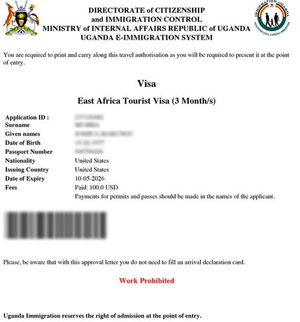Uganda East Africa Tourist Visa IVisa