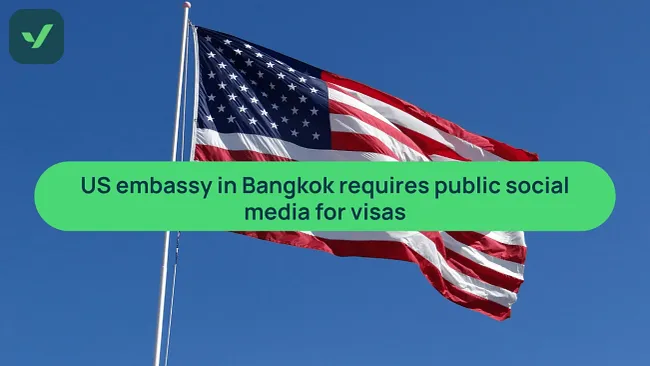 US embassy in Bangkok requires public social media cover image